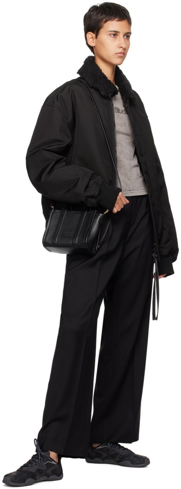 MARC JACOBS The Leather Micro Tote Tote Bag Black