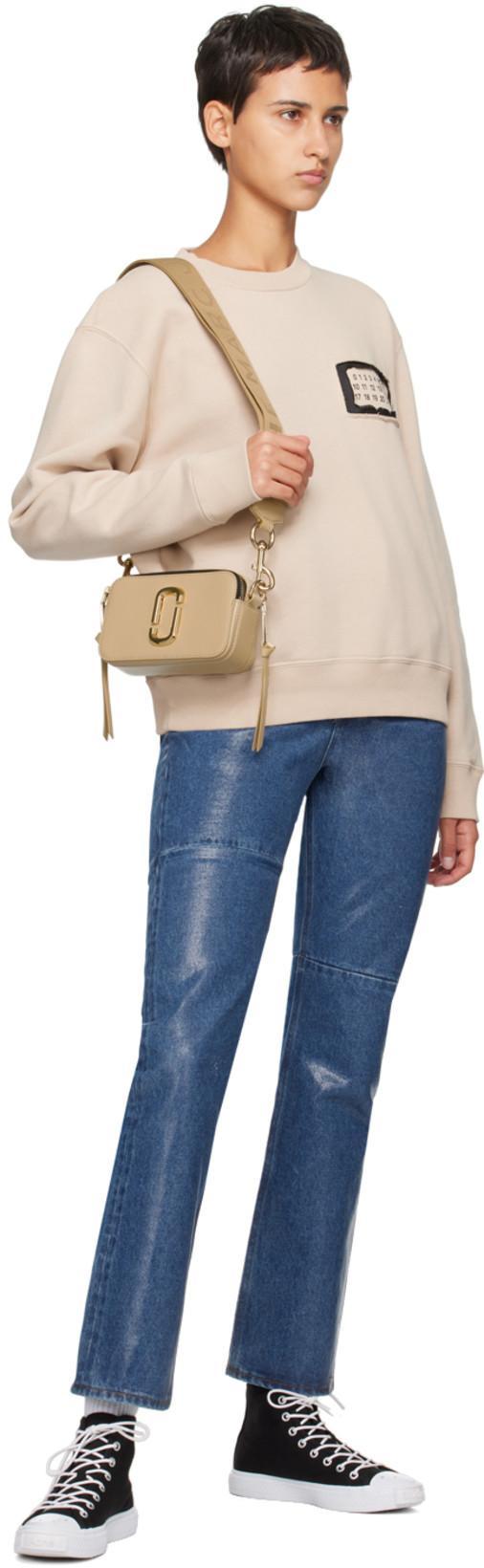 MARC JACOBS Rectangular Green Shoulder Bag With Gold-tone Accents In Neutral