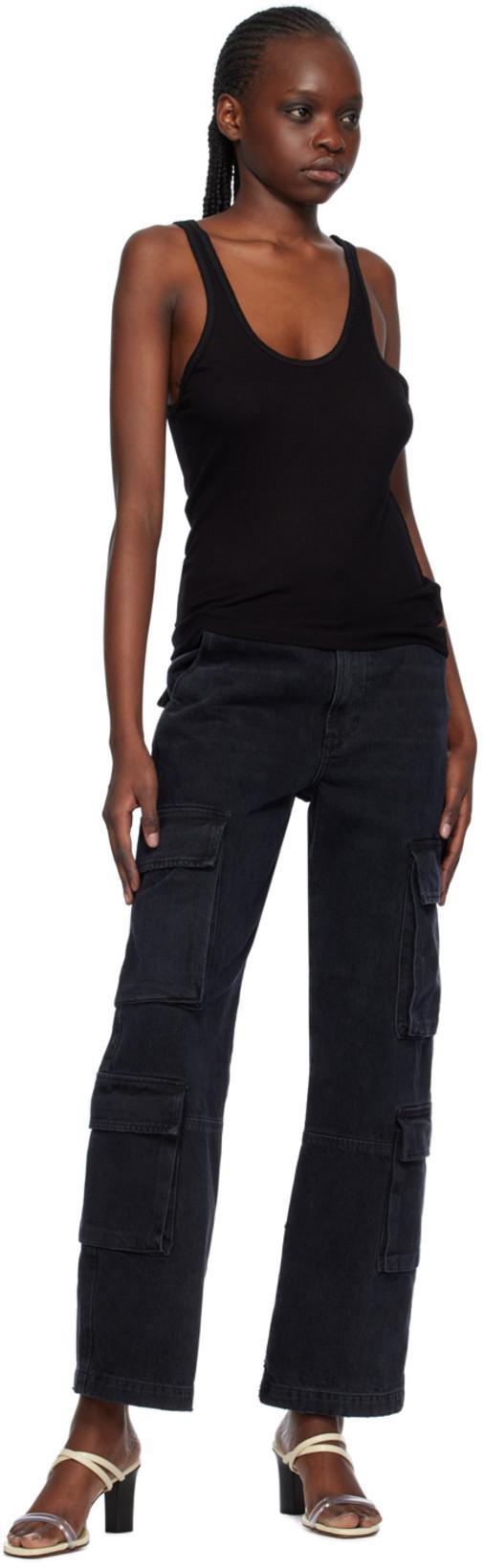 CITIZEN OF HUMANITY Delena Cotton-blend Cargo Pants In Black
