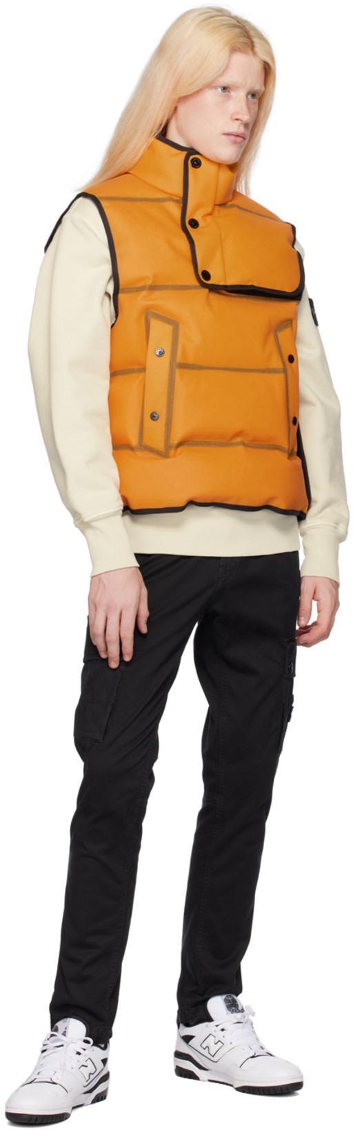 STONE ISLAND Ivory Ribbed Knit Sweater With Crew Neckline In Multi