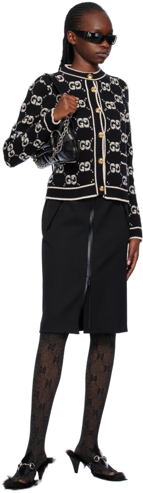 GUCCI Gg Jacquard Wool Bouclé Cardigan In Multi