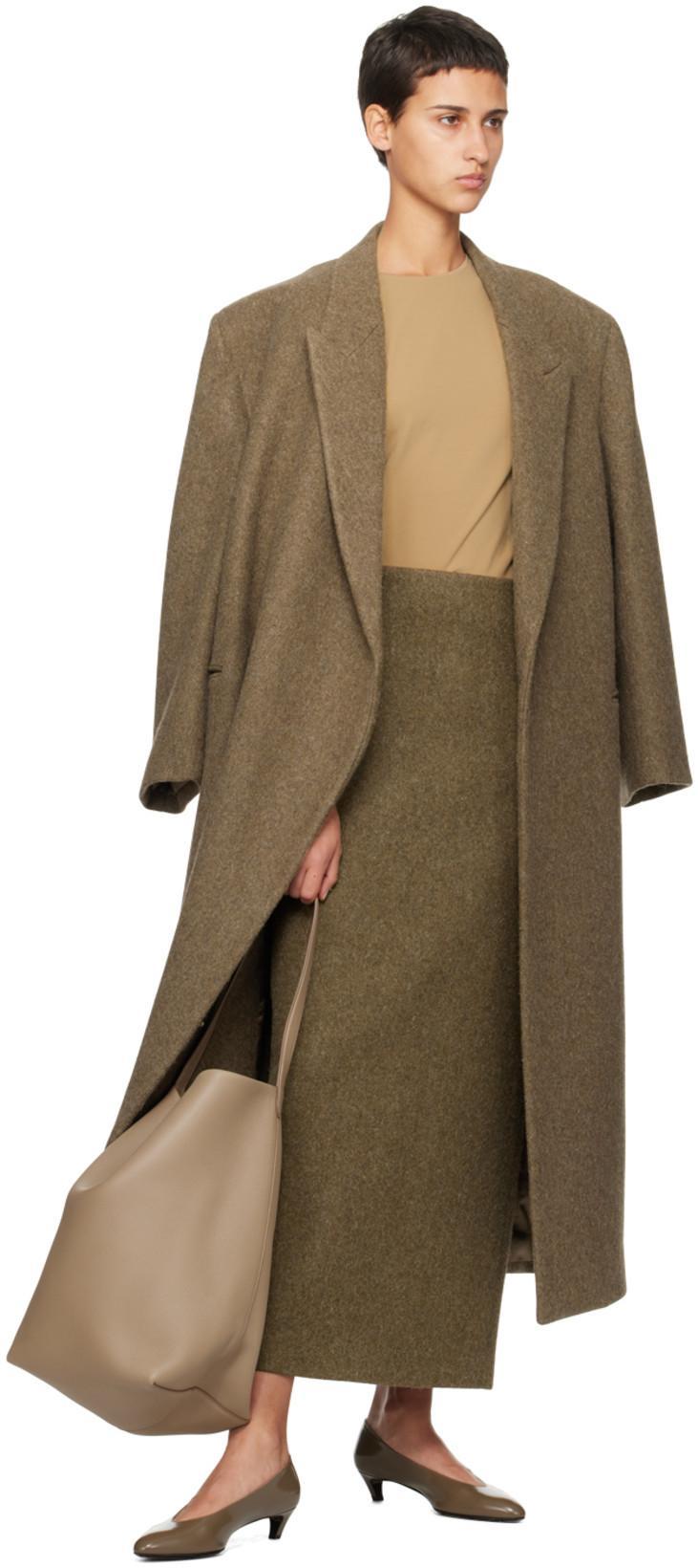 THE ROW Iverness Jersey Crewneck Knit Top In Tan