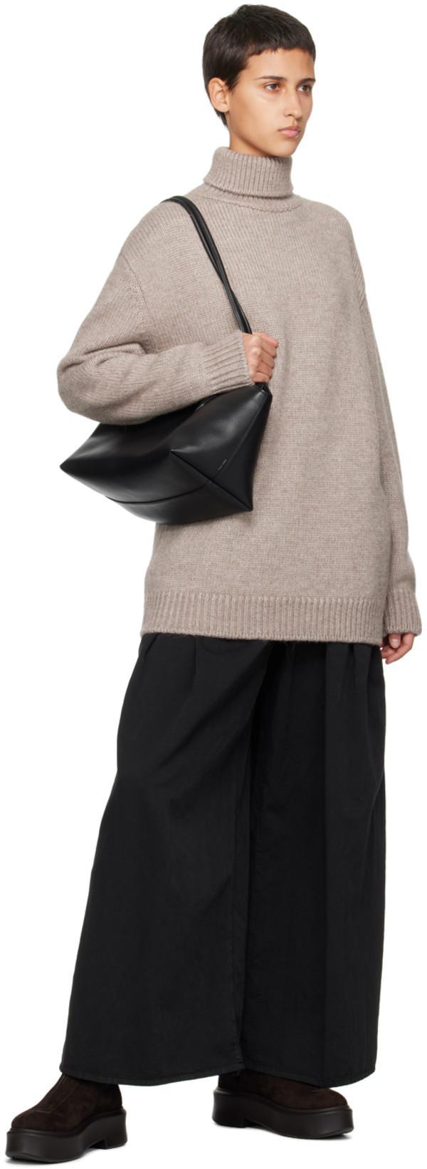 THE ROW Platform Sole Round Toe Ankle Boots In Dark Brown