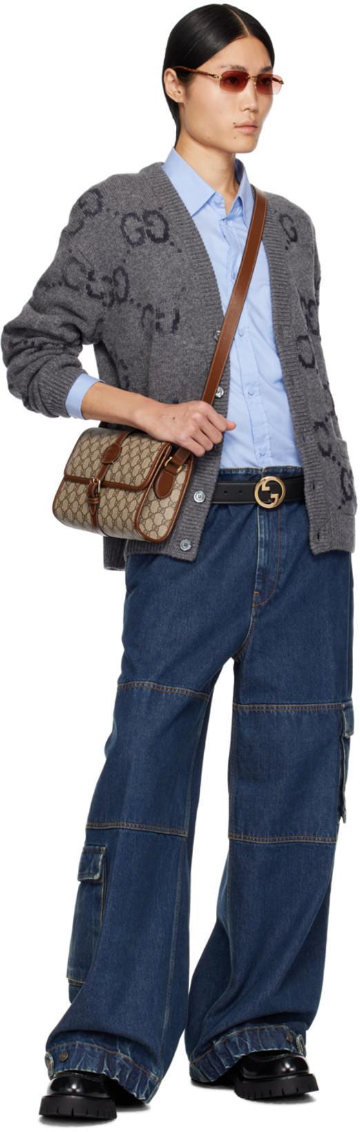 GUCCI Cotton Shirt In Blue