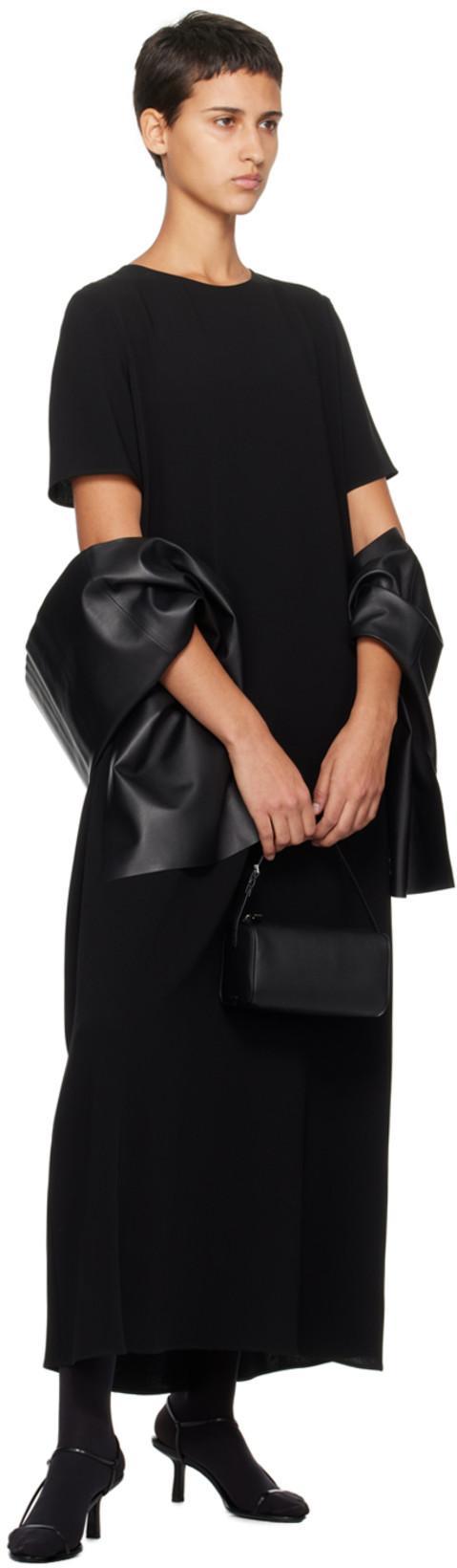 THE ROW Bare Black Leather Sandals