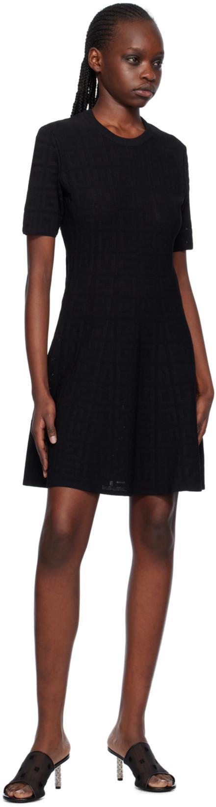 GIVENCHY Embossed Jacquard Fit-and-flare Dress In Black