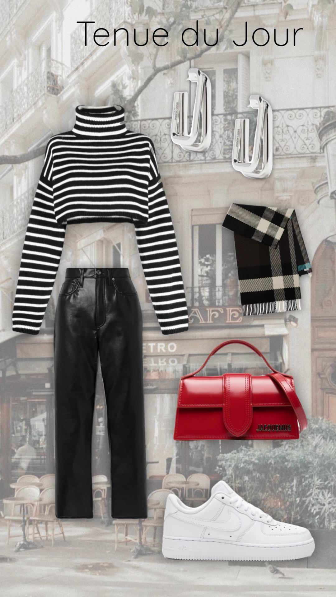 AGOLDE Ren Straight Leather Pant Detox In Black