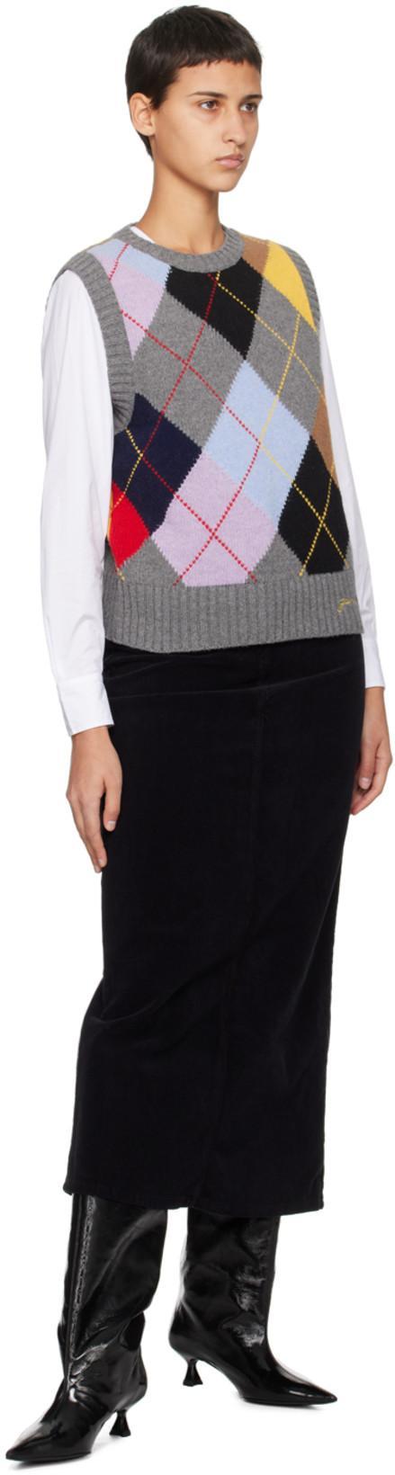 GANNI Balloon Sleeve Poplin Cotton Shirt In White