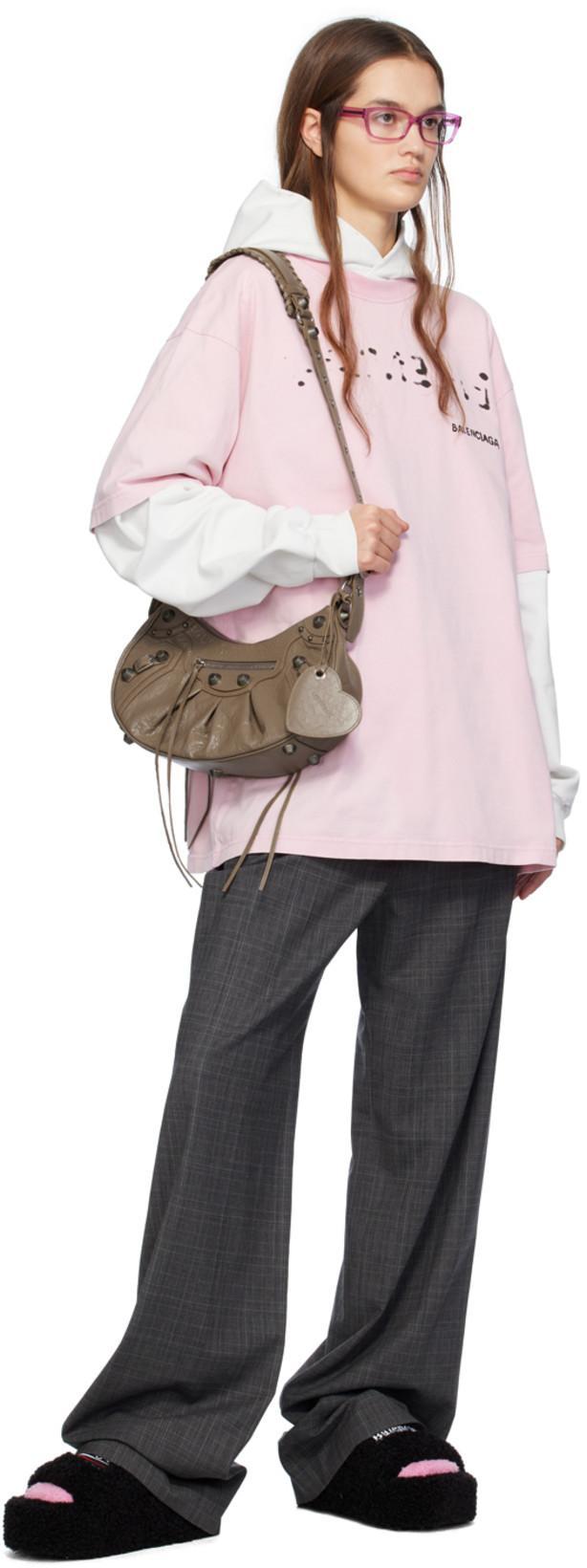 BALENCIAGA Furry Platform Sliders In Animal Print