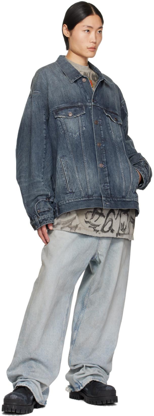 BALENCIAGA Deconstructed Jacket In Dark Blue