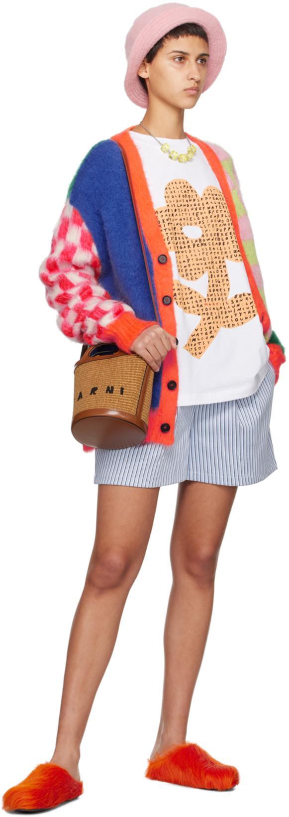 MARNI Mini Bucket Handbag - Raw Sienna - Leather In Brown