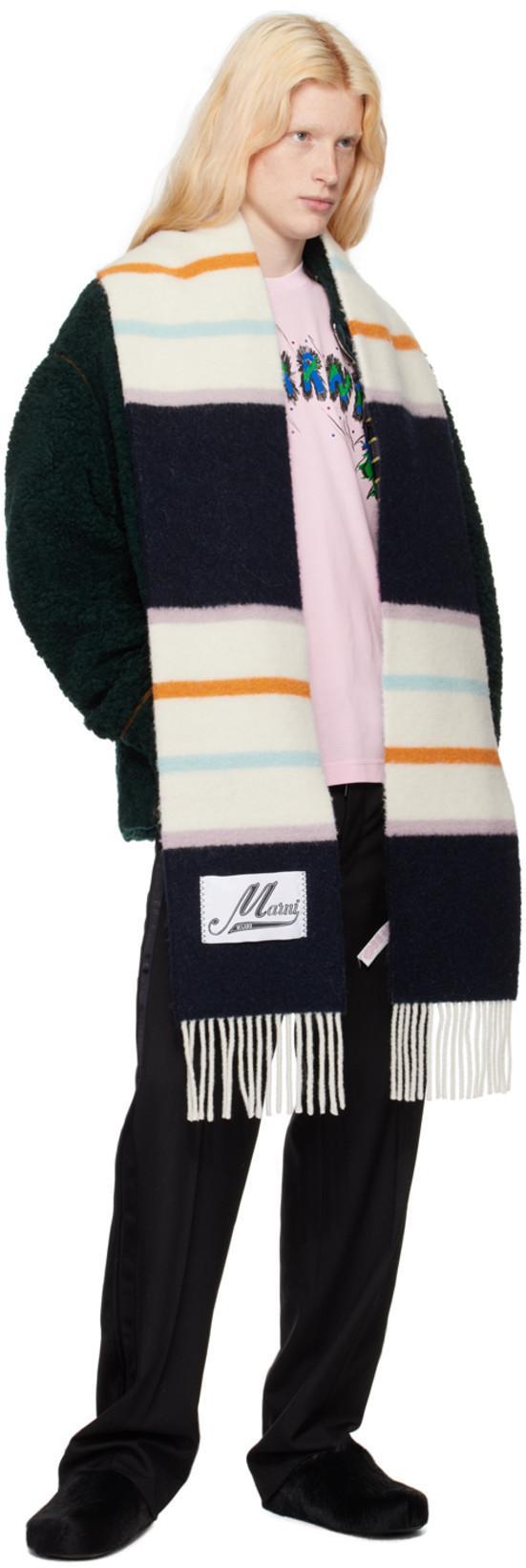 MARNI Faux Fur Round Toe Sandals In Black