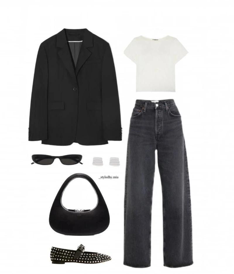 AGOLDE Low Slung Baggy Jeans In Black