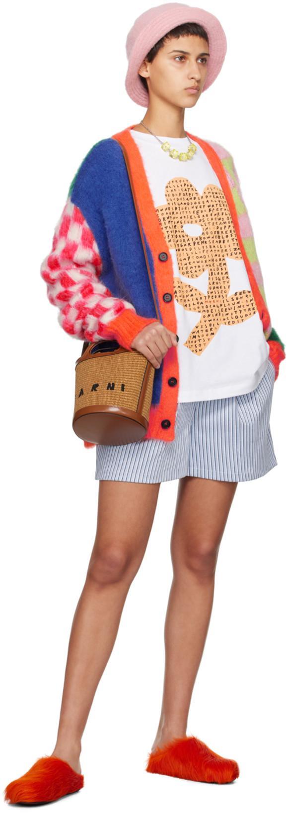 MARNI Mini Bucket Handbag - Raw Sienna - Leather In Brown