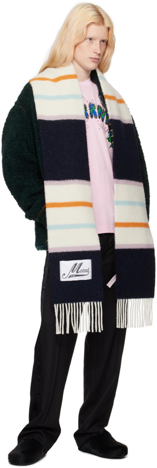 MARNI Faux Fur Round Toe Sandals In Black