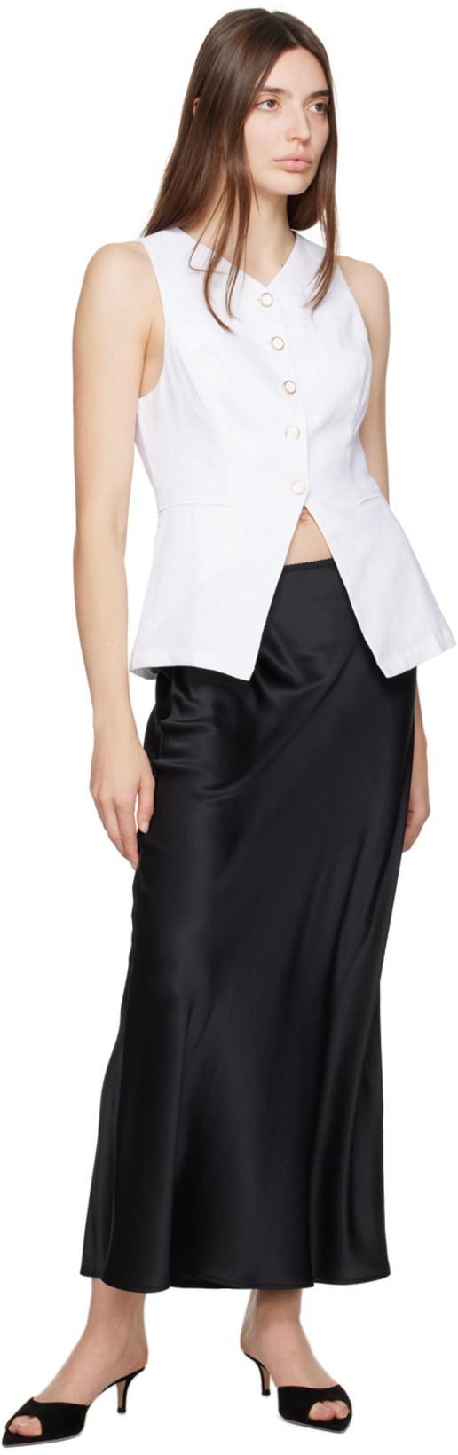 REFORMATION Black Layla Maxi Skirt