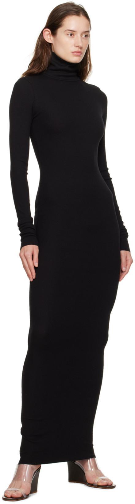 ÉTERNE Black Long Sleeve Maxi Dress