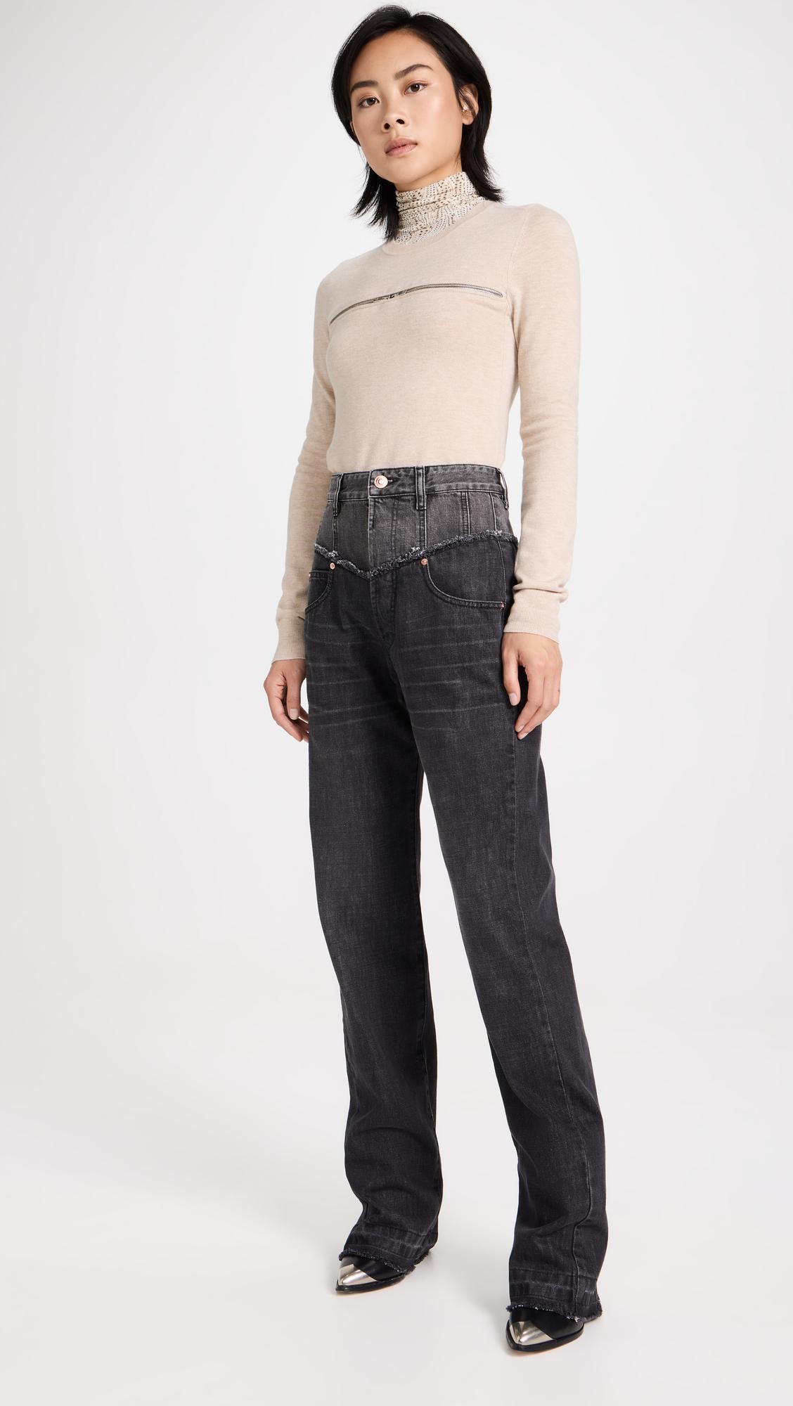 ISABEL MARANT Black Noemie Straight-leg Jeans