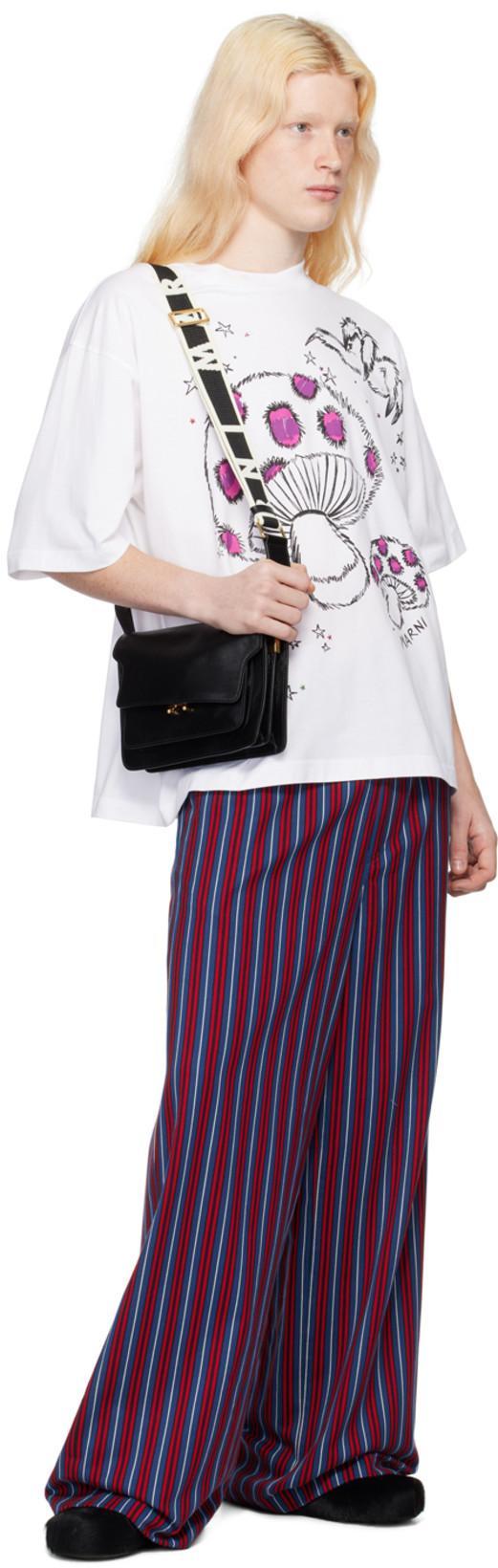 MARNI Faux Fur Round Toe Sandals In Black