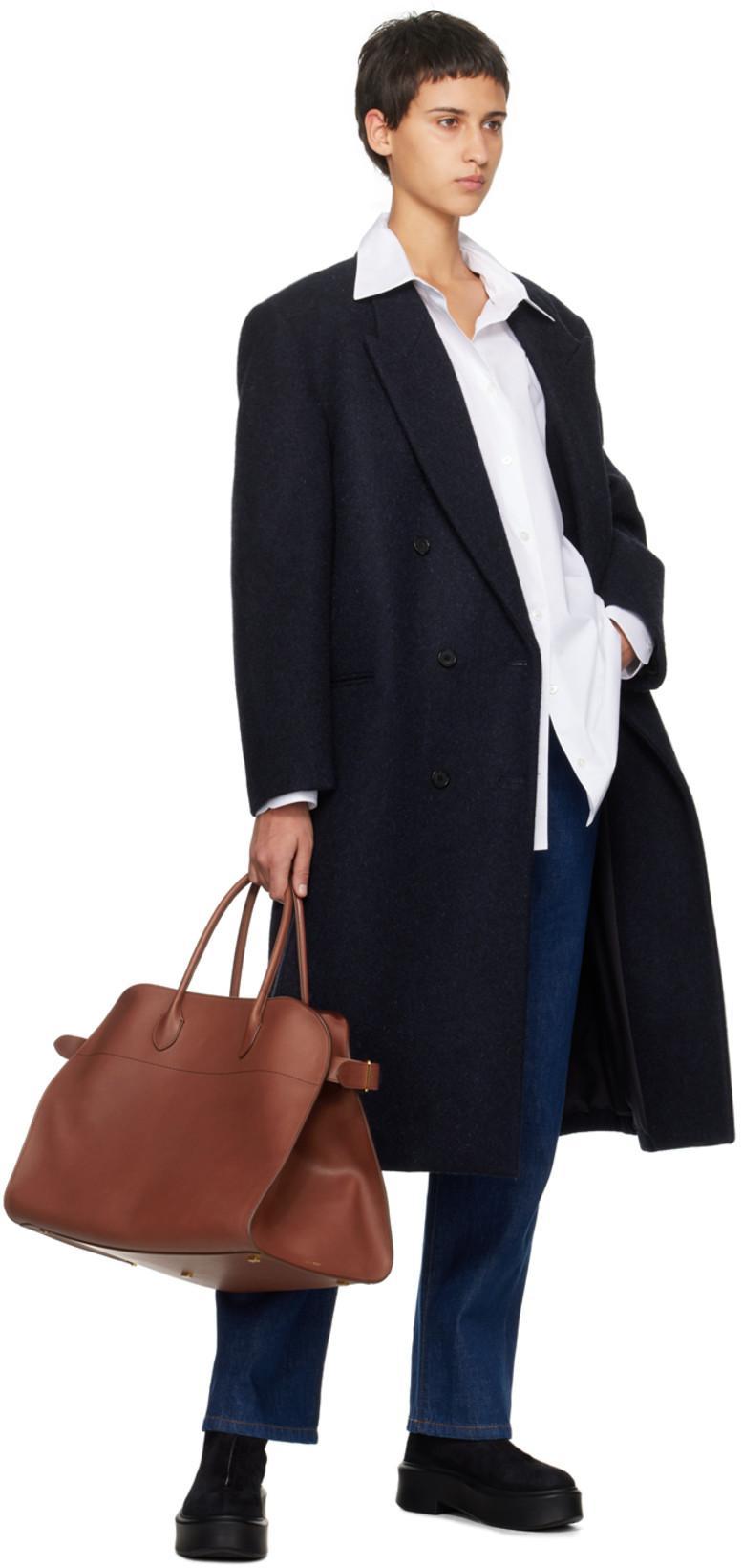 THE ROW Platform Sole Round Toe Ankle Boots In Dark Brown