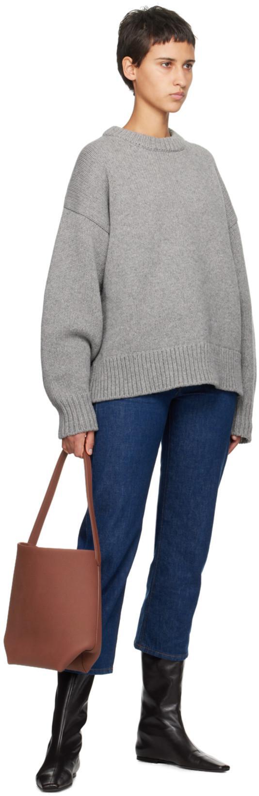 THE ROW Ophelia Wool & Cashmere Knit Sweater In Grey