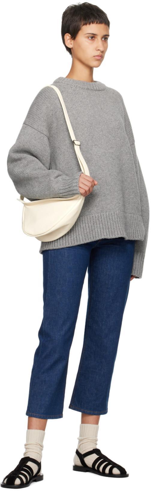 THE ROW Ophelia Wool & Cashmere Knit Sweater In Grey