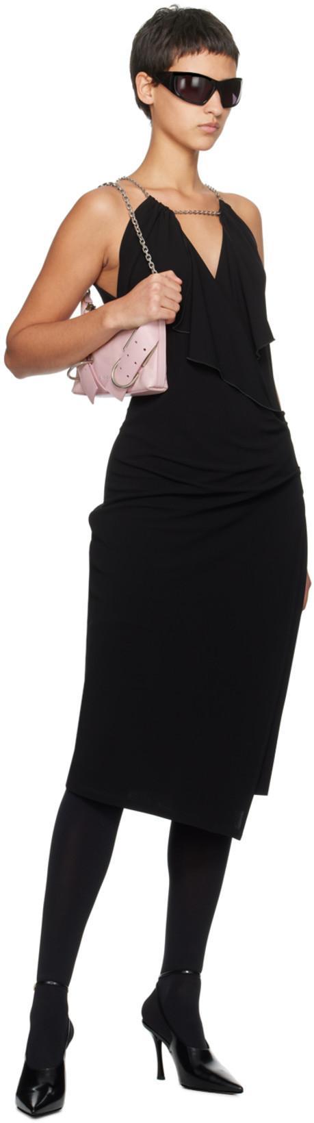 GIVENCHY Chain Straps Midi Dress In Black