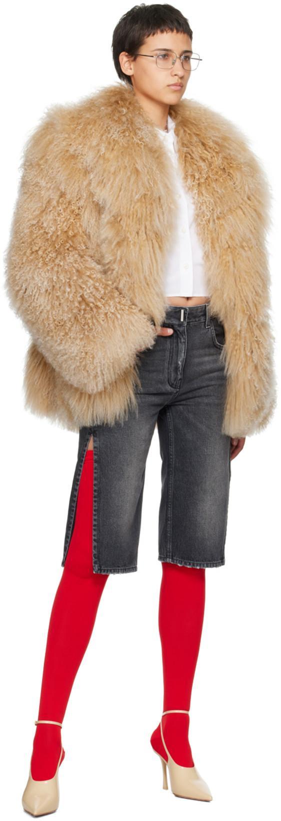 GIVENCHY Gray Distressed Denim Shorts In 001-black