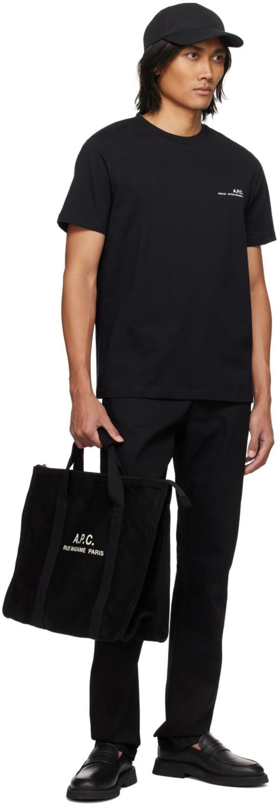 APC Black Gym Bag With Contrasting Logo Print