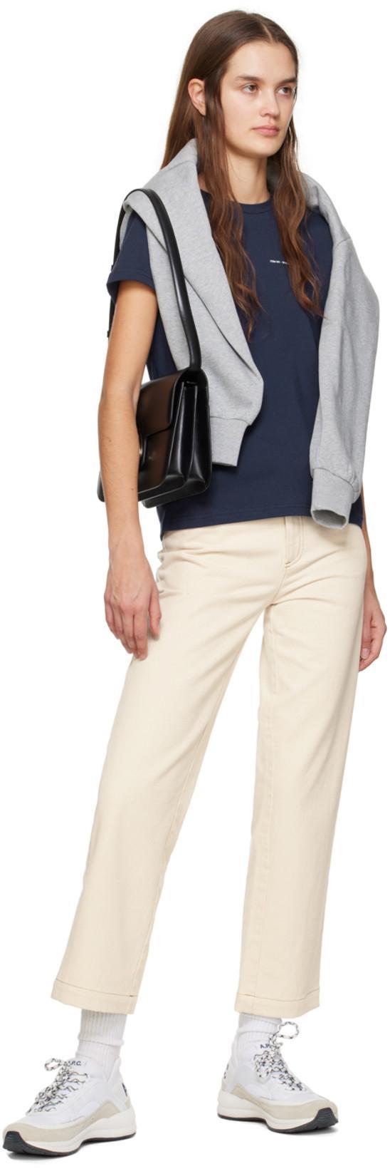 APC A.p.c. Structured Cowhide Leather Shoulder Bag In Black