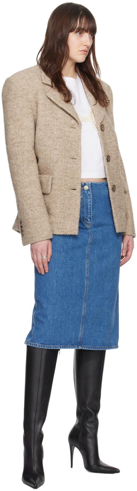 MAGDA BUTRYM Embellished Jersey T-shirt In White