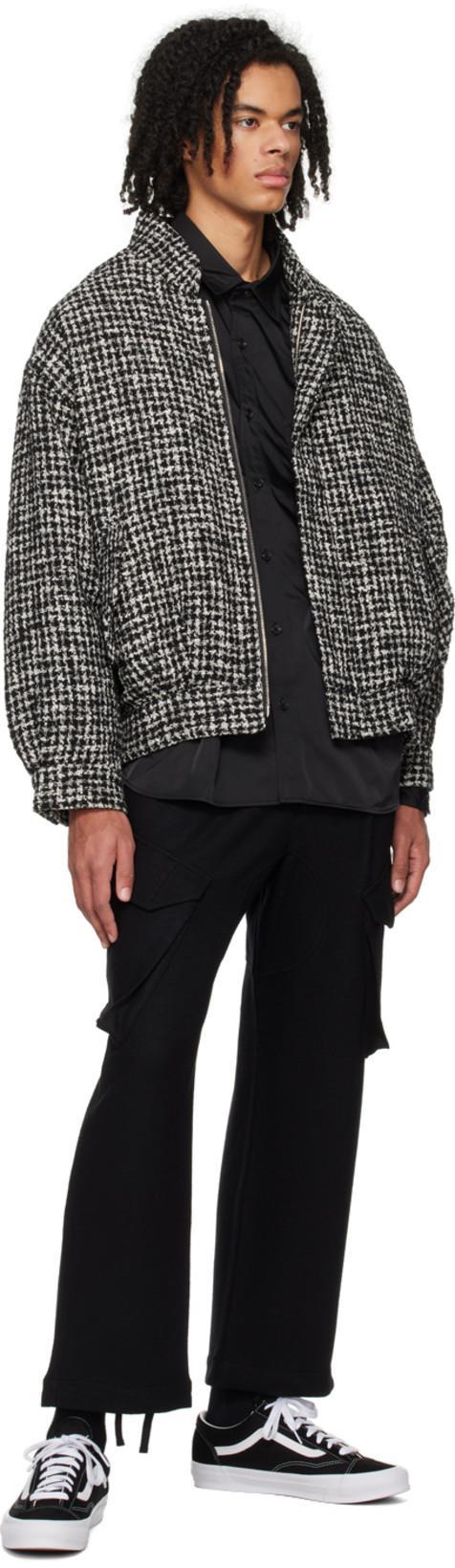 SOPHNET Black & White Moulin Zip Jacket
