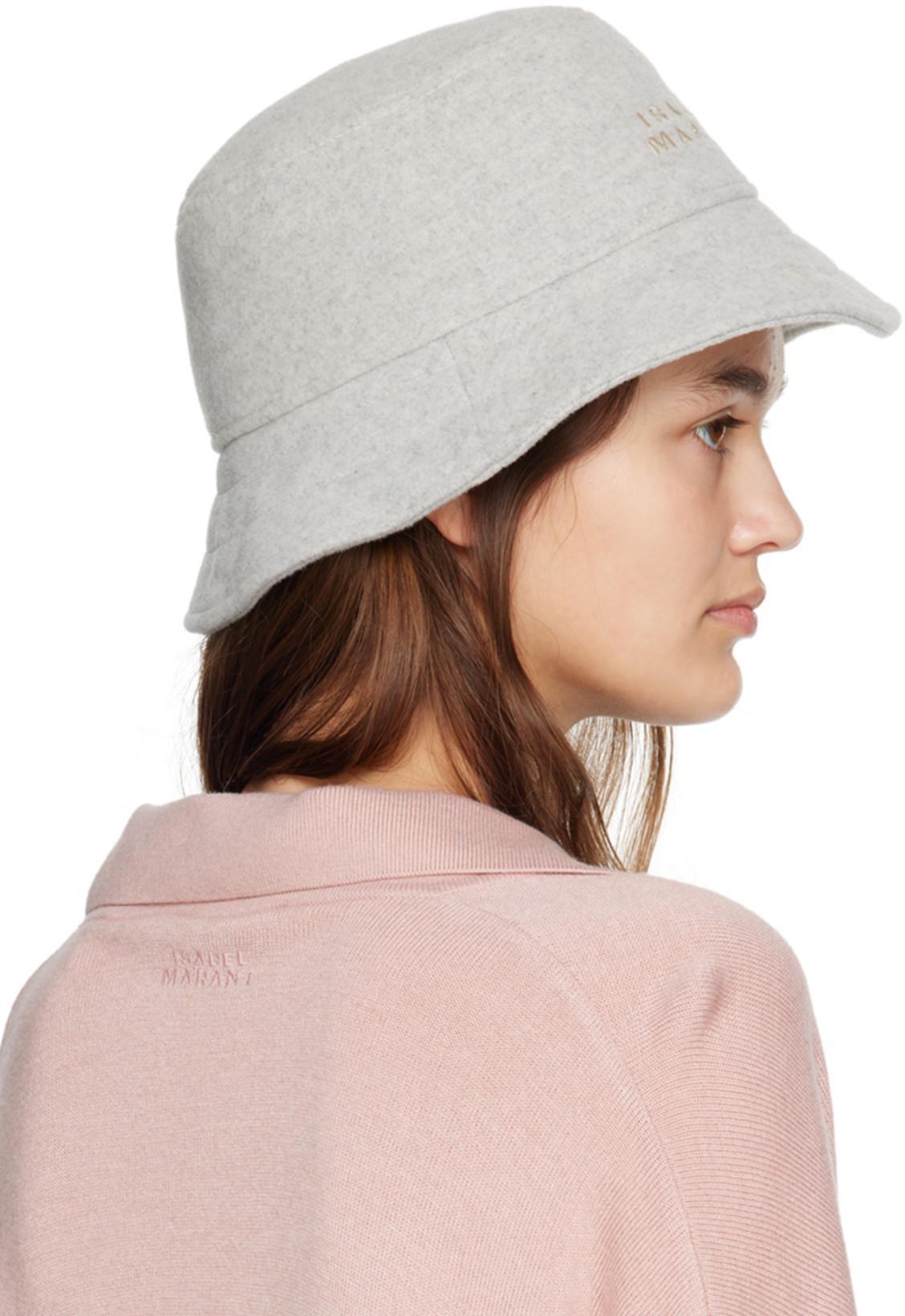 ISABEL MARANT Gray Giorgia Bucket Hat In Beige