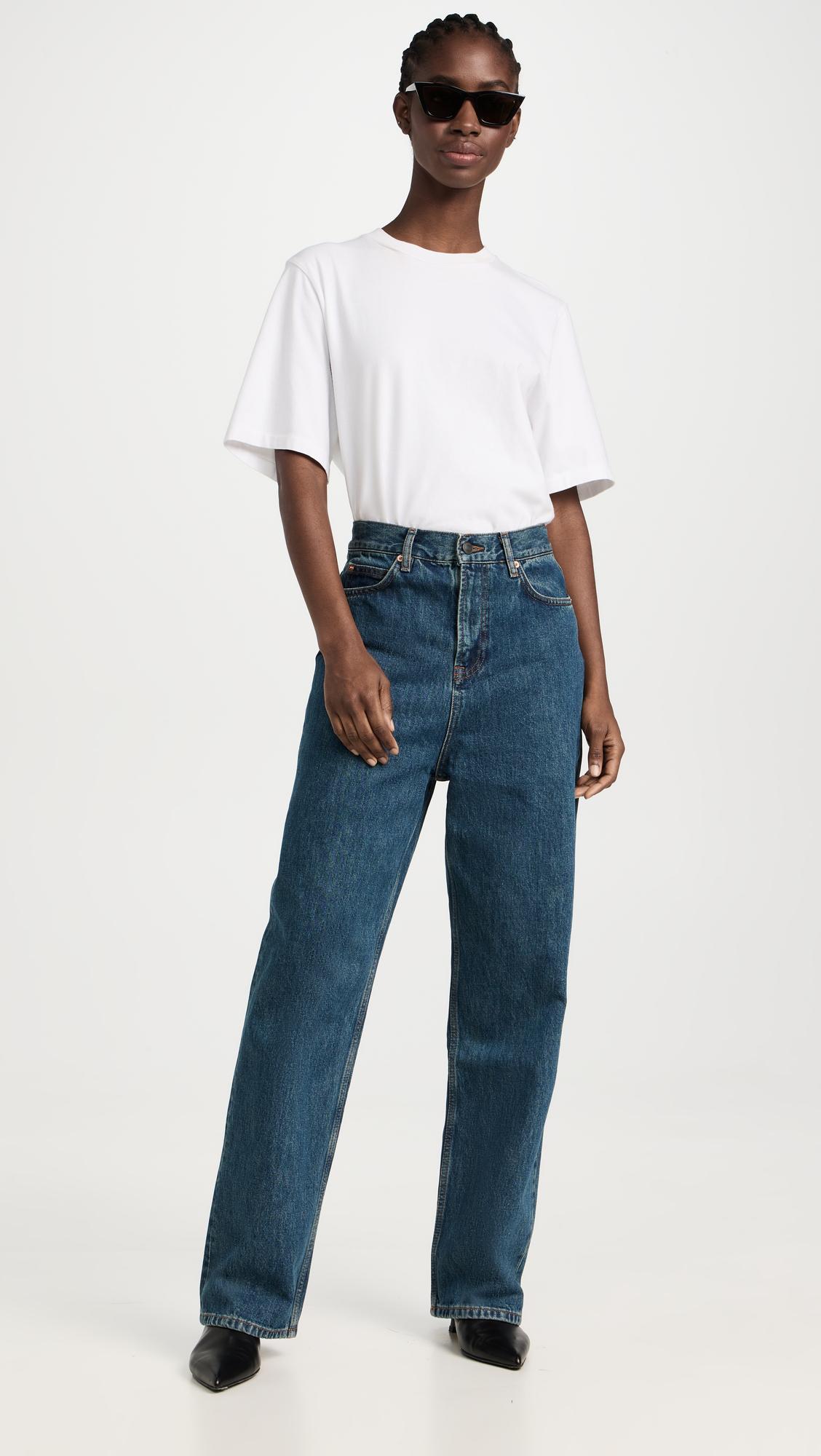 WARDROBE.NYC Women's Low Rise Denim Jeans In Blue