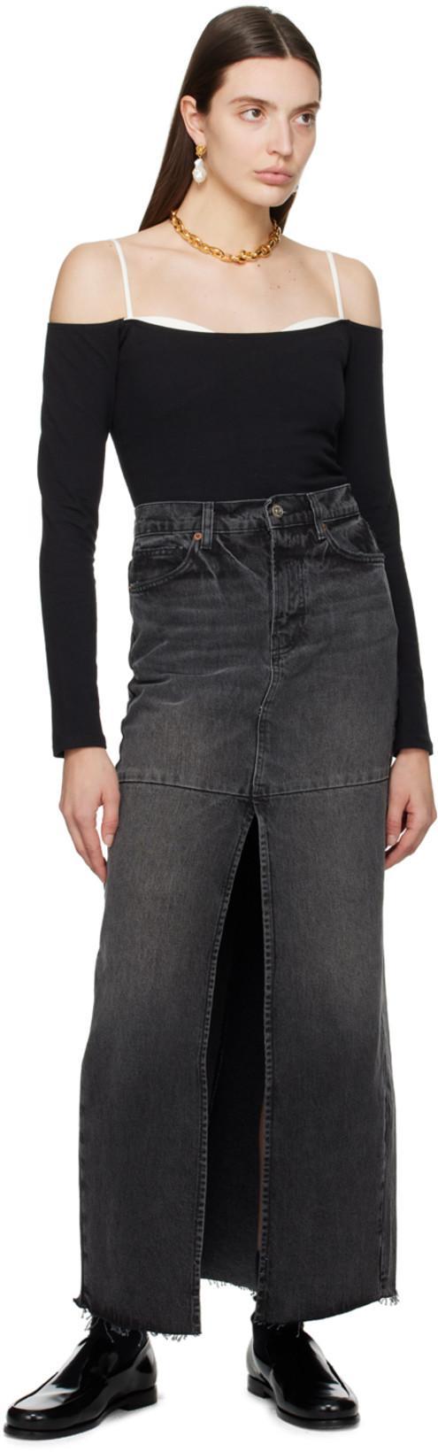 KHAITE Black Alessio Brushed Calf Leather Loafers