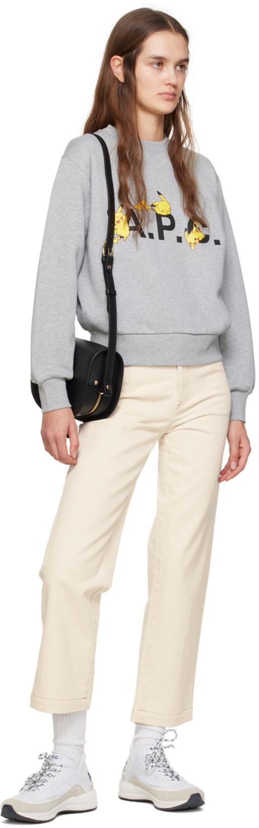 APC Stylish Black Leather Mini Crossbody Bag For Women