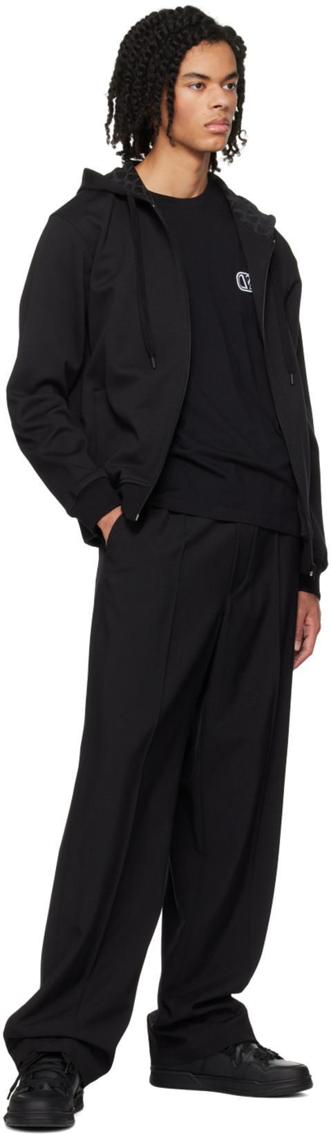 VALENTINO Regular Fit Cotton T-shirt With Logo In Black