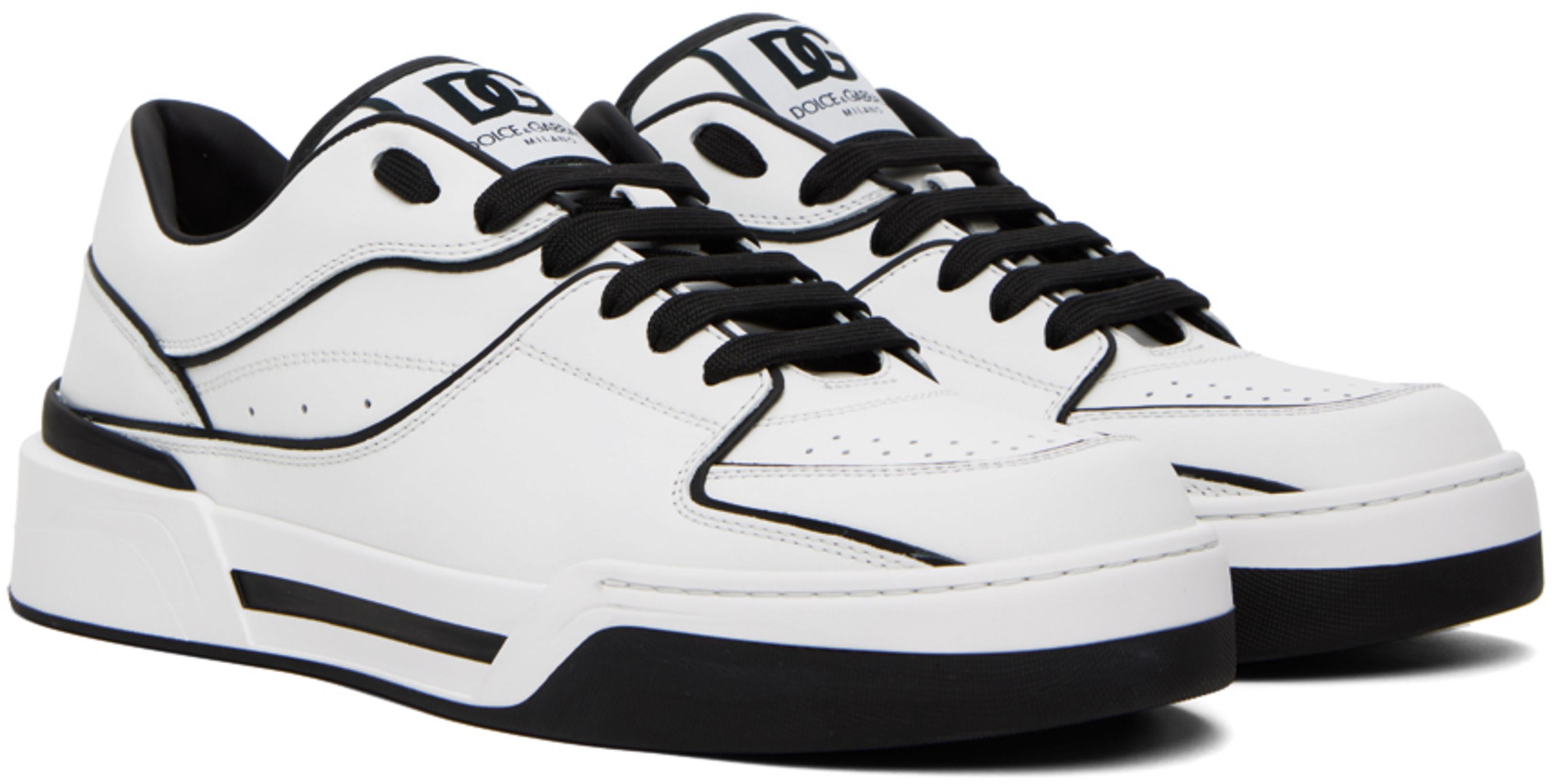 DOLCE & GABBANA Two-tone Leather New Roma Sneakers In Multi