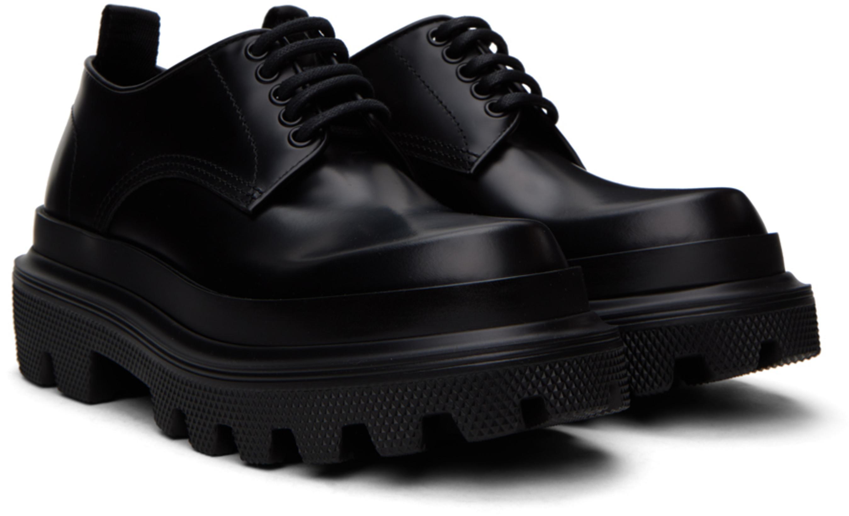 DOLCE & GABBANA Man Lace-up Shoes Black Size 9.5 Soft Leather