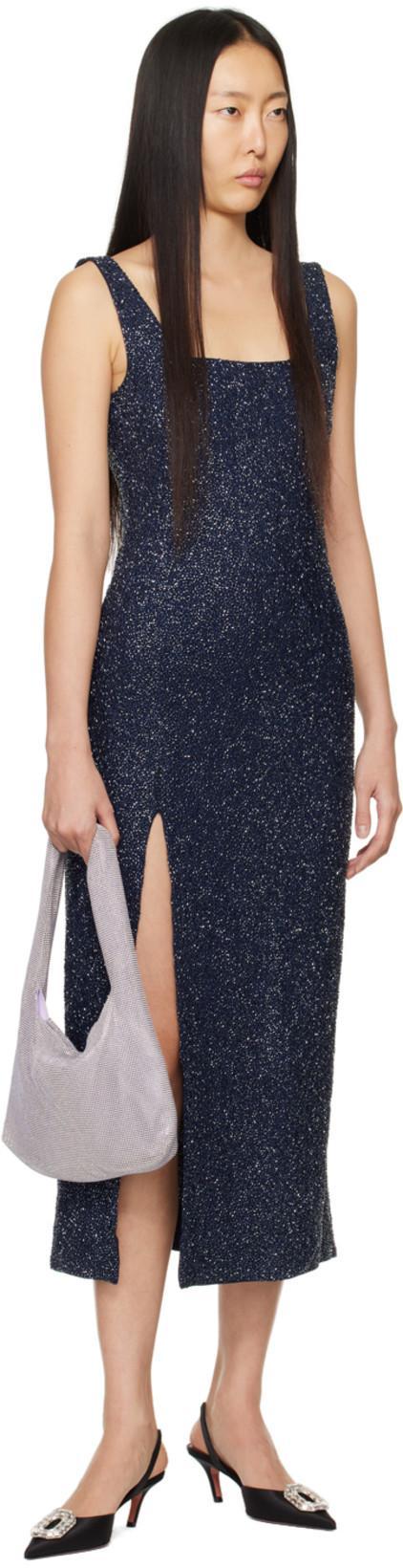 AMINA MUADDI Camelia 60 Crystal-embellished Metallic Tweed Slingback Pumps In Black