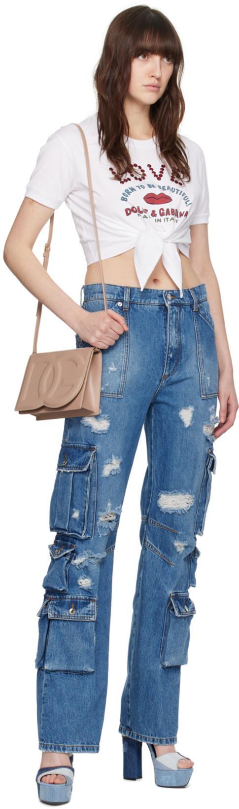 DOLCE & GABBANA Distressed High-rise Straight Jeans In S9001 Variante Abbin