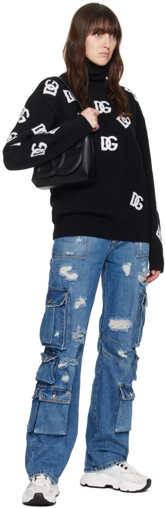 DOLCE & GABBANA Distressed High-rise Straight Jeans In S9001 Variante Abbin