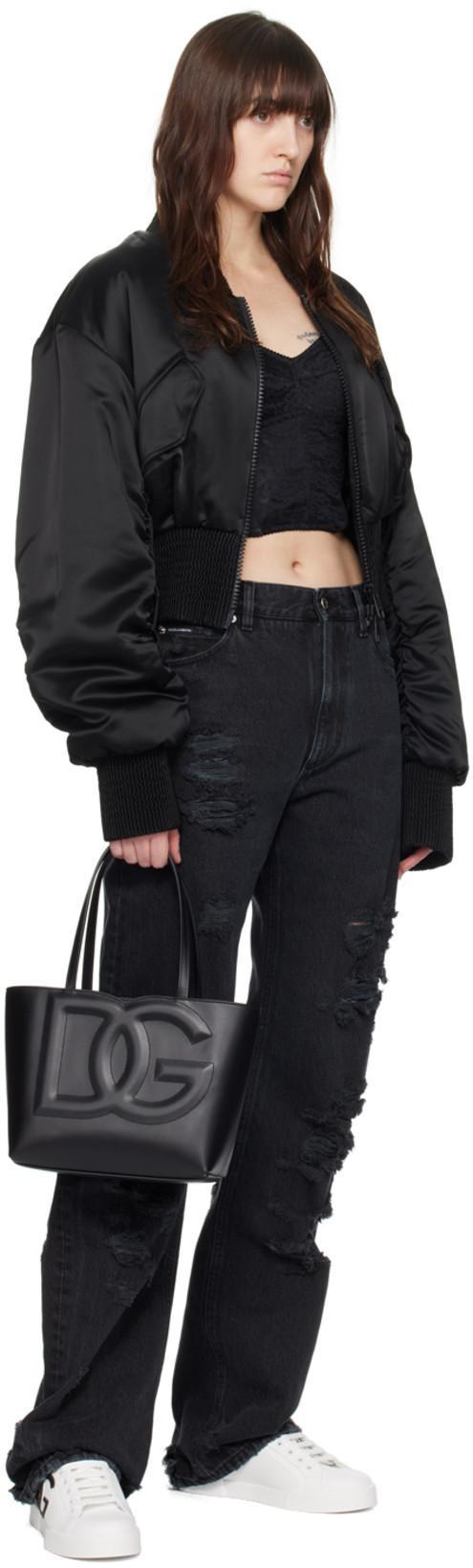 DOLCE & GABBANA Portofino Logo-tag Leather Sneakers In White