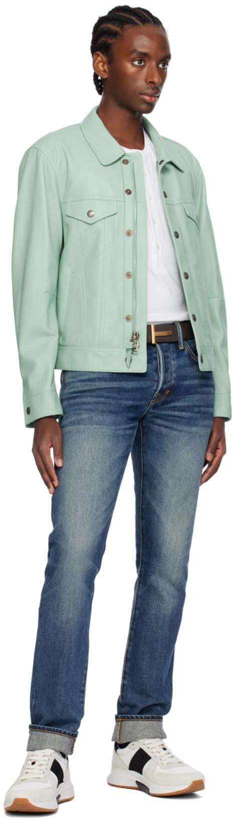 TOM FORD White Stretch-cotton Round-neck Henley T-shirt