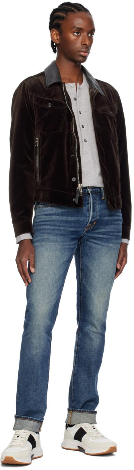 TOM FORD Suede & Tech Low Top Sneakers In White