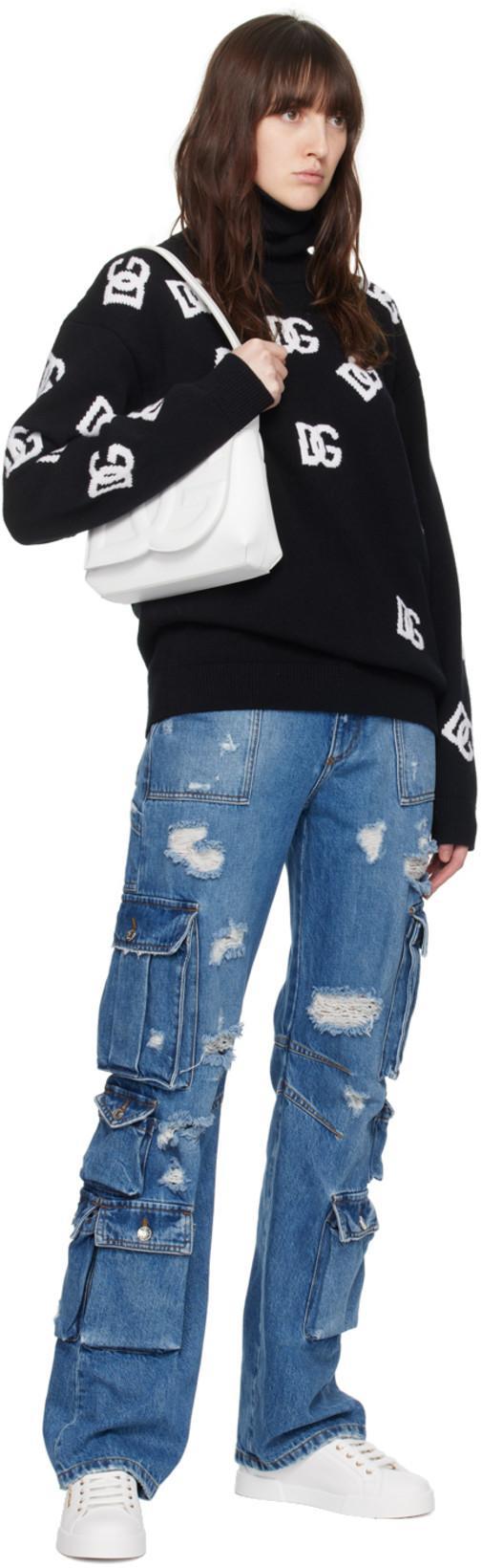 DOLCE & GABBANA Distressed High-rise Straight Jeans In S9001 Variante Abbin