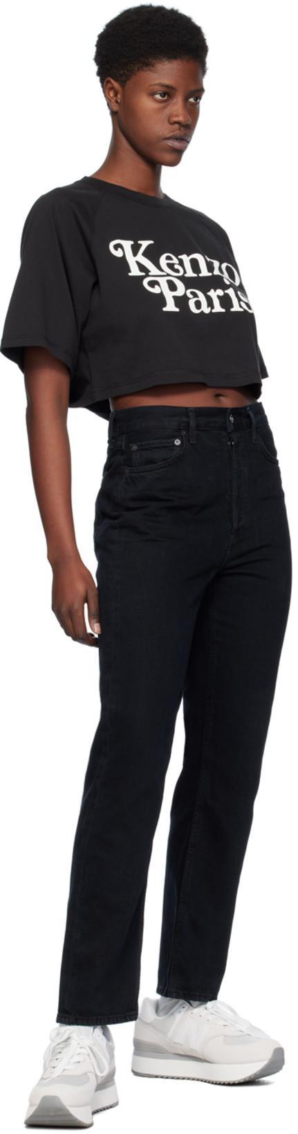 AGOLDE Black 90s Pinch Waist High Rise Straight Jeans In Paradox