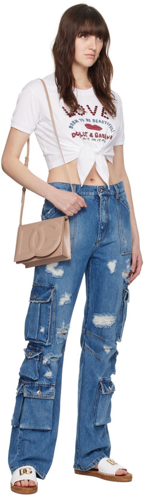 DOLCE & GABBANA Distressed High-rise Straight Jeans In S9001 Variante Abbin
