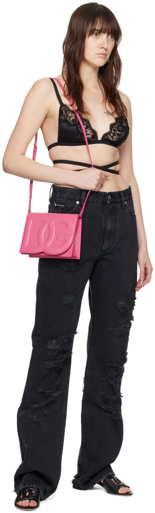 DOLCE & GABBANA Bianca 40 Dg Millennials Calf Leather Mules In Black