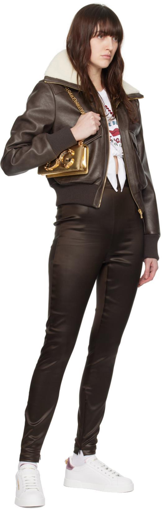 DOLCE & GABBANA Women Portofino Leather Low-top Sneakers With Lateral Lettering Logo In White